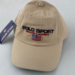 Polo by Ralph Lauren Beige Cap with Green Undervisor